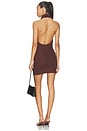 view 4 of 4 Sonia High Neck Mini Dress in Chocolate