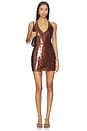view 1 of 4 Dalina Sequin Mini Dress in Mocha