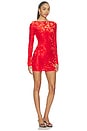 view 2 of 4 VESTIDO ZENA MINI in Red Burnout