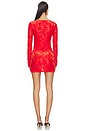 view 3 of 4 VESTIDO ZENA MINI in Red Burnout