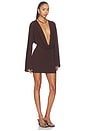 view 2 of 4 ROBE YOLONDA LONG SLEEVE MINI in Chocolate