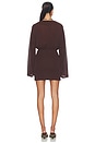 view 3 of 4 ROBE YOLONDA LONG SLEEVE MINI in Chocolate