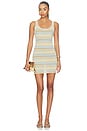 view 1 of 3 ROBE MALINA SHIMMER MINI in Beige Stripe