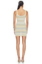 view 3 of 3 ROBE MALINA SHIMMER MINI in Beige Stripe
