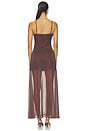 view 3 of 4 ROBE SOREN MAXI in Chocolate Polka Dot