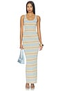 view 1 of 4 VESTIDO MALINA SHIMMER MAXI  in Blue Stripe