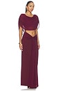 view 3 of 4 VESTIDO MARNIE REVERSIBLE MAXI  in Oxblood Red