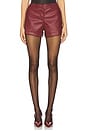 view 1 of 6 x REVOLVE Wendy Faux Leather Shorts in Burgundy
