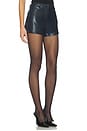 view 2 of 6 Elle Benny Faux Leather Shorts in Navy