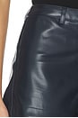 view 6 of 6 Elle Benny Faux Leather Shorts in Navy