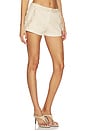 view 2 of 6 Wes Faux Suede Fringe Short in Chalk