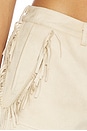 view 6 of 6 Wes Faux Suede Fringe Short in Chalk
