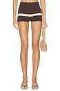 view 1 of 6 Carla Short in Chocolate Stripe