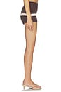 view 3 of 6 Carla Short in Chocolate Stripe