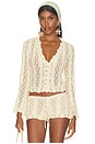 view 1 of 4 Crochet Cardigan in Butter Yellow