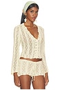 view 2 of 4 Crochet Cardigan in Butter Yellow