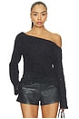 view 1 of 4 Crystal Sequin Knit Jumper in Black