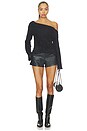 view 5 of 4 Crystal Sequin Knit Jumper in Black