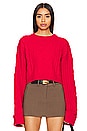view 1 of 4 Nellie Crop Sweater in Red
