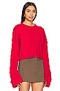view 2 of 4 Nellie Crop Sweater in Red