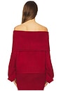 view 3 of 4 Quinn Off The Shoulder Jumper in Red
