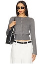 view 1 of 4 August Button Down Top in Grey