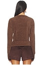 view 3 of 4 KAILEY FLUFFY KNIT カーディガン in Chocolate