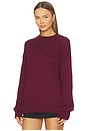 view 3 of 5 Elm Crew Knit Sweater in Cabernet