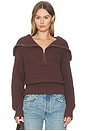 view 1 of 5 Hayley Zip Jumper in Chocolate