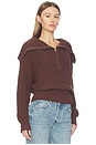 view 3 of 5 Hayley Zip Jumper in Chocolate