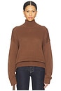 view 1 of 4 Elm High Neck Knit Jumper in Mocha