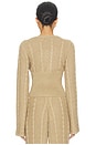 view 3 of 4 Cici Cable Knit Top in Latte