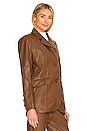 view 3 of 5 Lennox PU Jacket in Chocolate