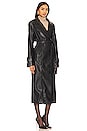 view 3 of 4 Tyra Faux Leather Trench in Black