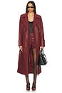 view 1 of 4 x REVOLVE Tyra Faux Leather Trenchcoat in Burgundy
