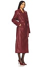 view 3 of 4 x REVOLVE Tyra Faux Leather Trenchcoat in Burgundy