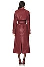view 4 of 4 x REVOLVE Tyra Faux Leather Trenchcoat in Burgundy