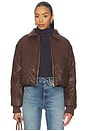 view 1 of 5 Thorne Bomber Jacket in Chocolate