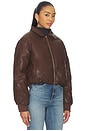 view 3 of 5 Thorne Bomber Jacket in Chocolate