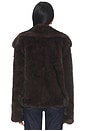 view 3 of 4 LEILA FAUX FUR ジャケット in Chocolate