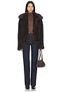 view 4 of 4 LEILA FAUX FUR ジャケット in Chocolate