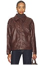view 2 of 5 CHAQUETA WENDY CROC PU LEATHER in Brown