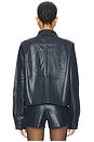 view 4 of 5 Faux Benny Faux Leather Jacket in Navy