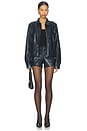 view 5 of 5 Faux Benny Faux Leather Jacket in Navy