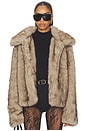 view 1 of 4 Leila Faux Fur Jacket in Cream