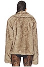 view 3 of 4 Leila Faux Fur Jacket in Cream