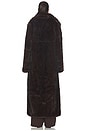 view 3 of 3 MANTEAU FAUX FUR TRENCH in Chocolate