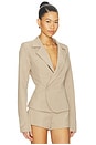 view 2 of 4 Liana Cinch Blazer in Taupe