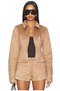 view 2 of 5 Archer Faux Suede Jacket in Tan