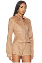 view 4 of 5 Archer Faux Suede Jacket in Tan